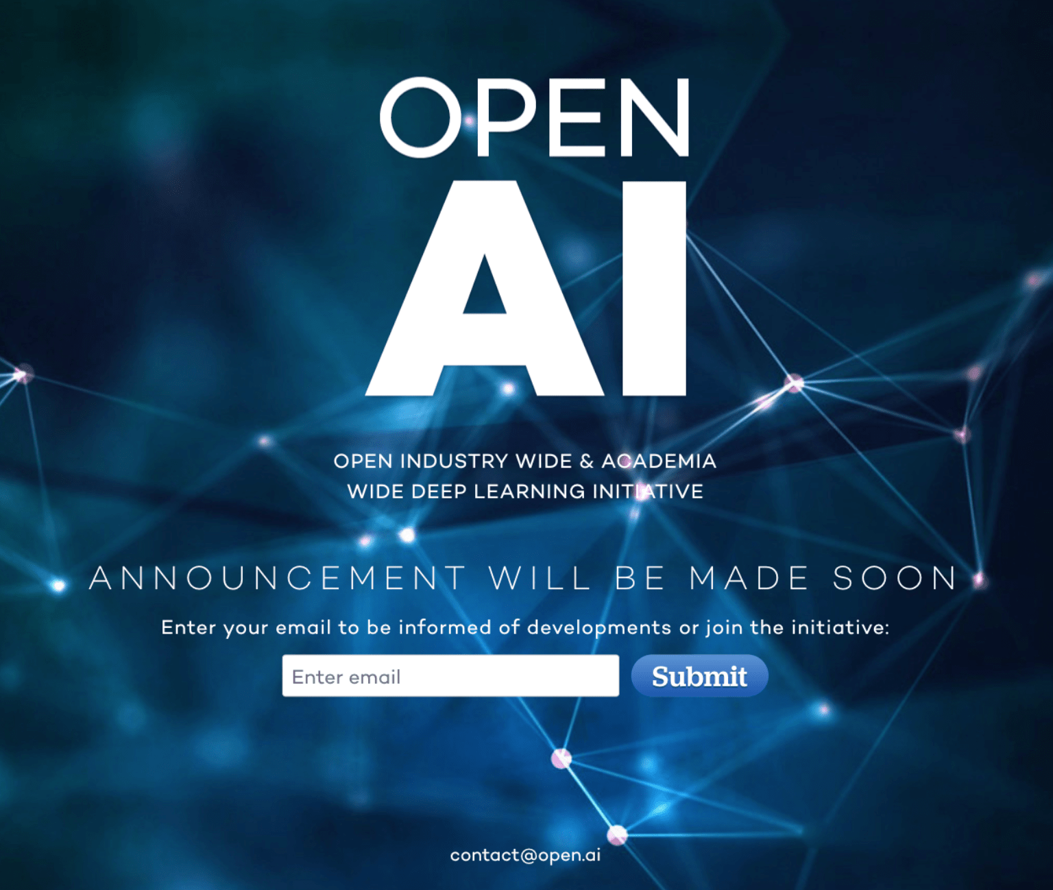 Open AI sign-up page